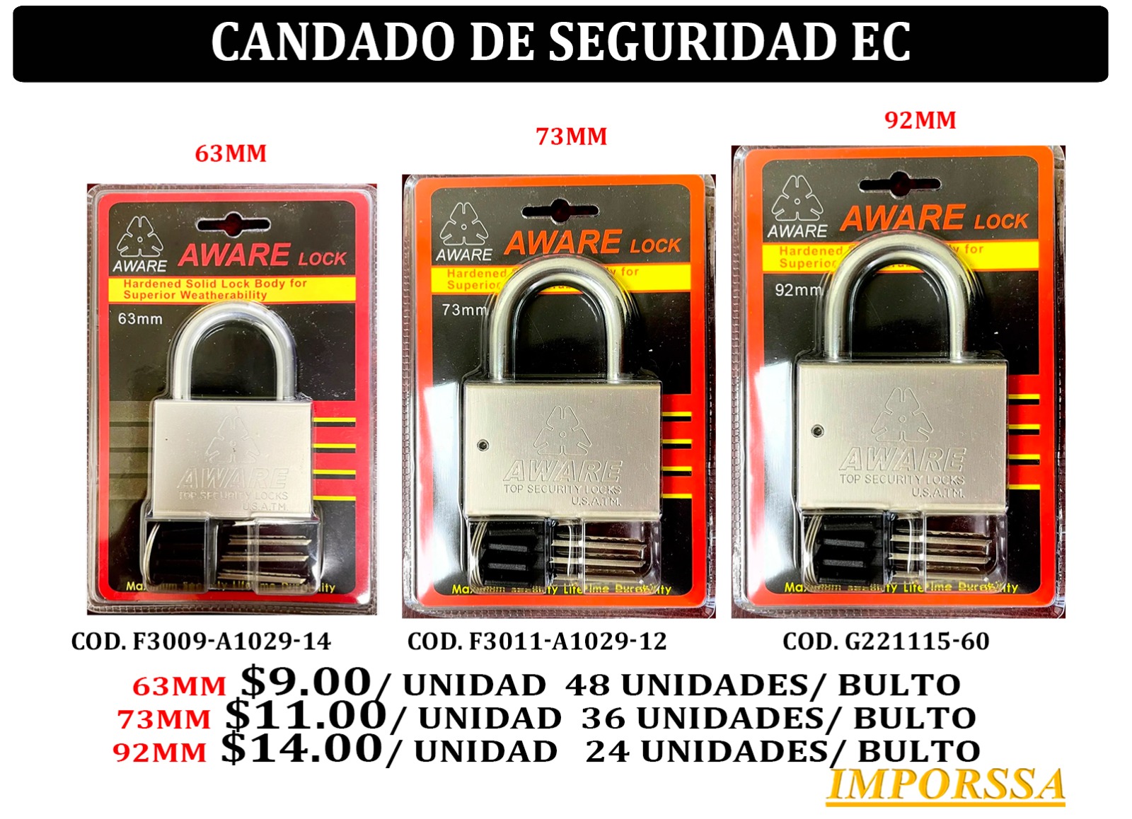 CANDADO DE SEGURIDAD EC - Imporssa